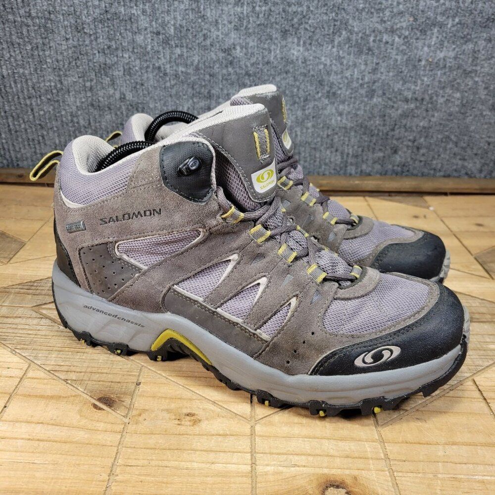 Vintage Salomon Boots Extend Mid XCR GTX Men's 9.5 Gore Tex Hiking Trail Gray
